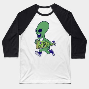 Alien pizza Baseball T-Shirt